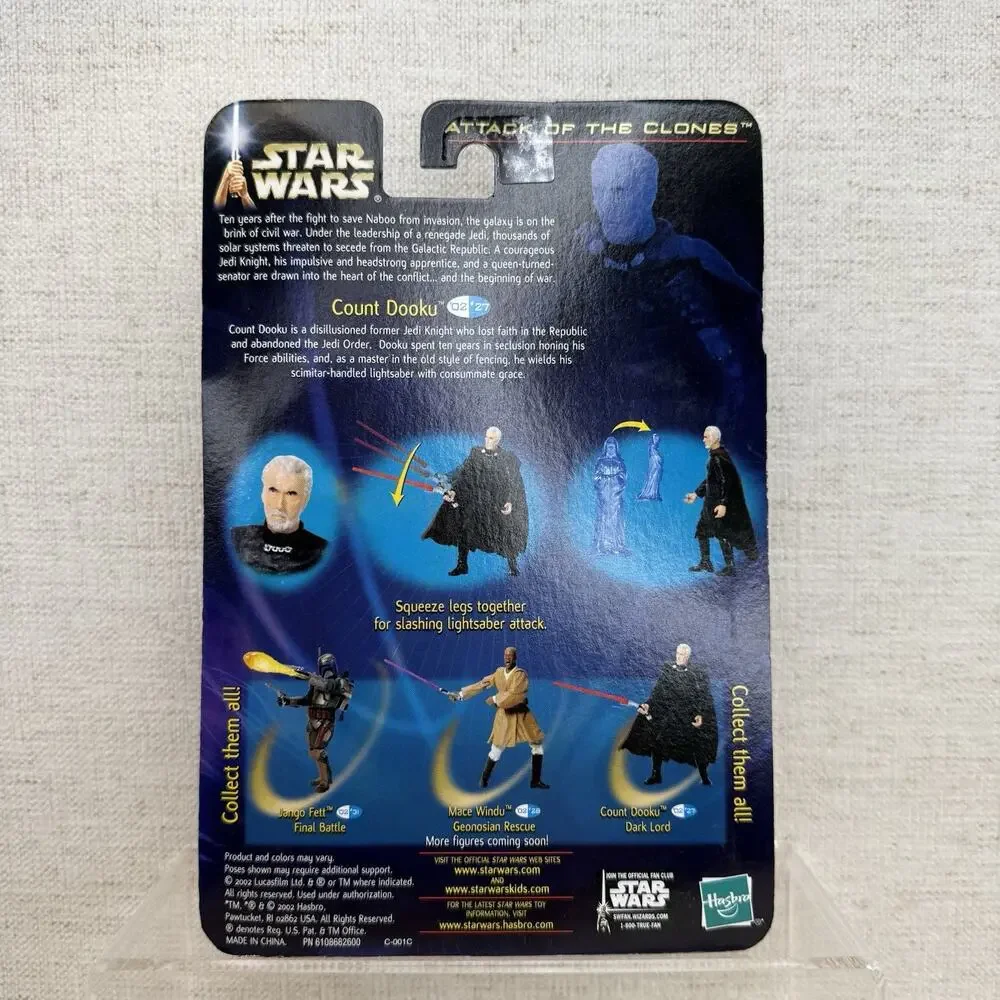 Count Dooku Action Figure Star Wars Attack Of The Clones 3.75